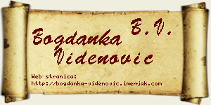 Bogdanka Videnović vizit kartica